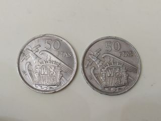 2 MONEDAS 50 PESETAS 1957 *59