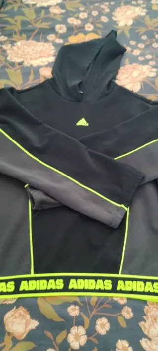 Sudadera Adidas Negra y Gris