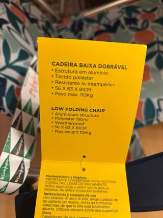 Silla Playa Plegable Baja Nueva