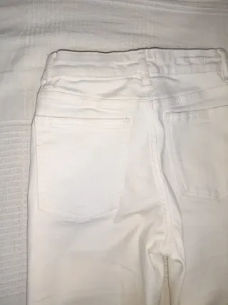 Pantalón campana blanco Mango Talla XS