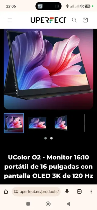 Monitor Portátil OLED 3K 120Hz 16