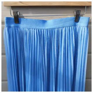 Falda plisada azul rayas talla S