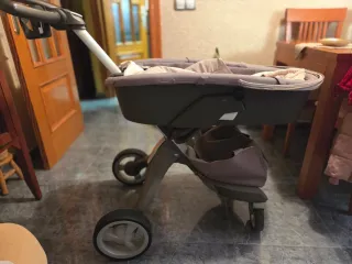 Carro Stokke Xplory Beige, 2 en 1, carro y silla