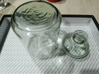 Barattolo cucina in vetro trasparente