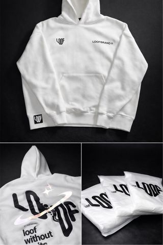 Felpa LOOF Bianca con Cappuccio