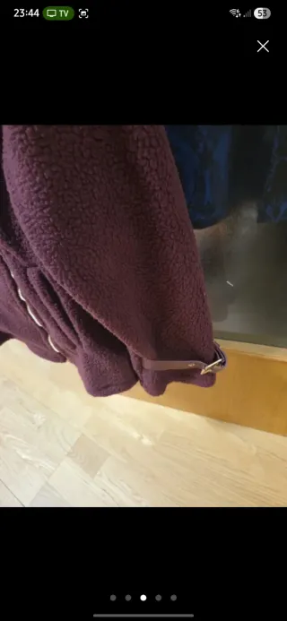 Chaqueta SHEIN Borreguillo Granate Talla S