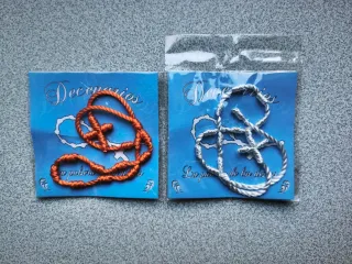 Conjunto de Pulseiras Laranja e Branco