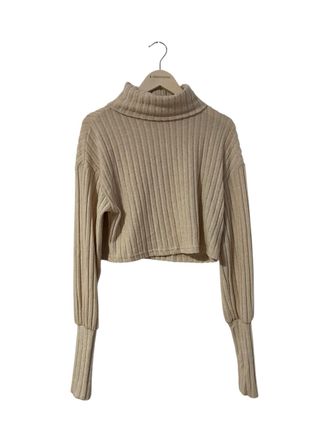 Jersey de invierno cuello alto beige
