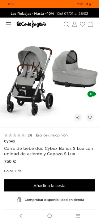 Passeggino grigio Cybex Balios S Lux