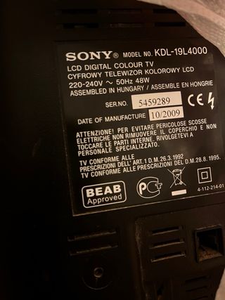 TV Sony Bravia 19 - Buen estado