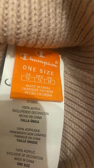 Gorro de lana Champion rosa