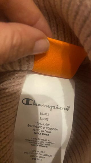 Gorro de lana Champion rosa