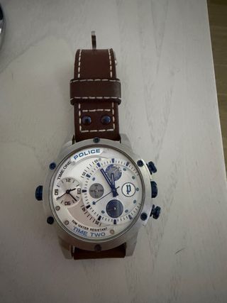 Reloj Police Marrón y Plateado con caja de origen