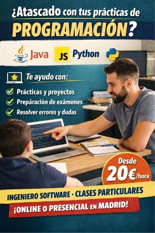 Clases de Java, Frontend y Python – Ingeniero UC3M