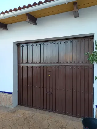 Cancel de garaje metálica verde