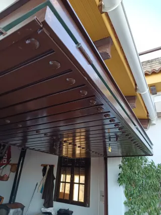 Cancel de garaje metálica verde