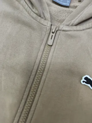 Felpa AUTENTICA Puma Unisex Beige L NUOVA con logo