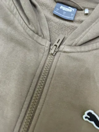 Felpa AUTENTICA Puma Unisex Beige L NUOVA con logo