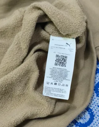 Felpa AUTENTICA Puma Unisex Beige L NUOVA con logo