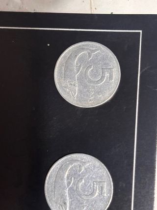 5 Lire Delfino con errore di conio