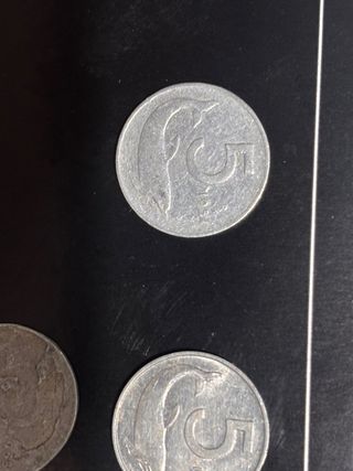 5 Lire Delfino con errore di conio