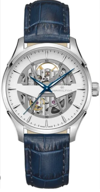 Reloj Hamilton Esqueleto Azul Blanco