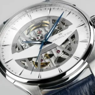 Reloj Hamilton Esqueleto Azul Blanco