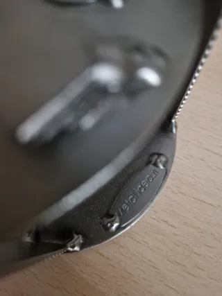 Scultura DJ porta penne artigianale metallo