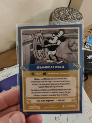 Carte Disney Steamboat Willie Promo