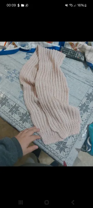 Sciarpa bambina rosa cipria