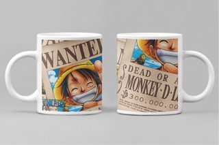 Taza Wanted Monkey D. Luffy