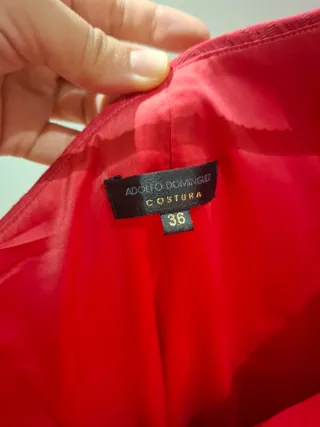 Vestido Adolfo Dominguez color frambuesa. Talla 36