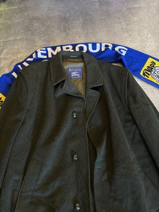 Abrigo Lana Burberrys Vintage Verde Bosque