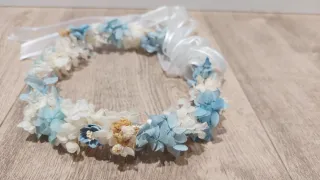 Corona flores  tocado comunión