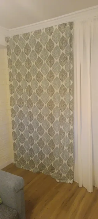 2 Cortinas Ikea Hojas verdes