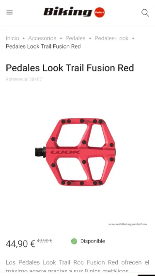 Pedales Look Trail Fusion Naranja