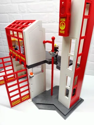 Playmobil Parque Bomberos Estación con Alarma