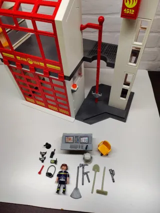 Playmobil Parque Bomberos Estación con Alarma