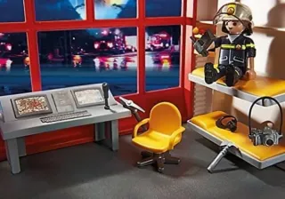 Playmobil Parque Bomberos Estación con Alarma