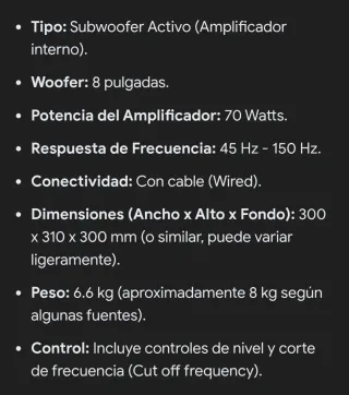 Subwoofer activo JAMO