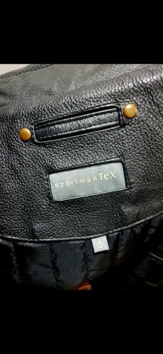 Chaquetón de piel negro hombre Talla G