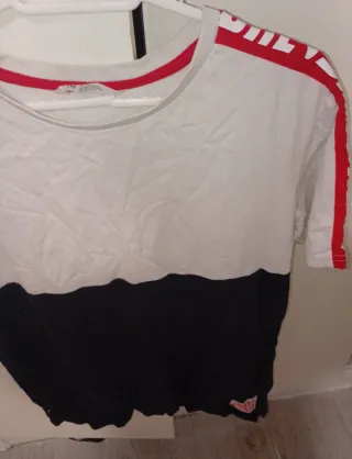 Camiseta corta bicolor