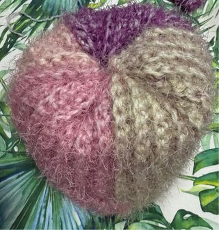 Berretto donna uncinetto rosa/grigio