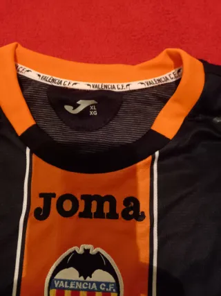 Camiseta Valencia CF Joma Negra Naranja Talla L