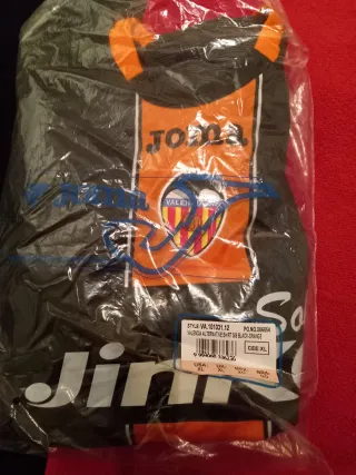 Camiseta Valencia CF Joma Negra Naranja Talla L