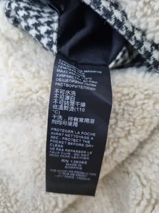 Chaqueta The Kooples Houndstooth Negra y Gris