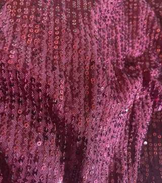 Vestido corto fiesta lentejuelas rojo ( burdeos)