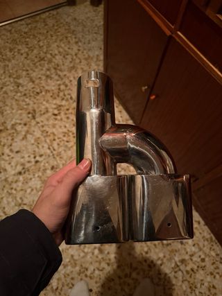 Tubo de escape doble cromado