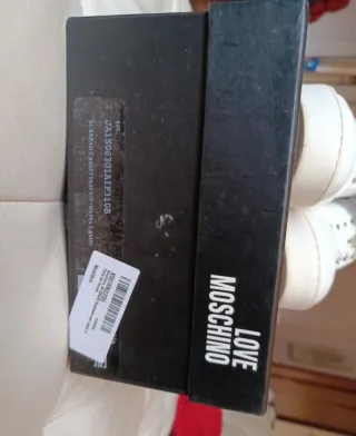 Zapatillas Moschino Corazón Lentejuelas Plata