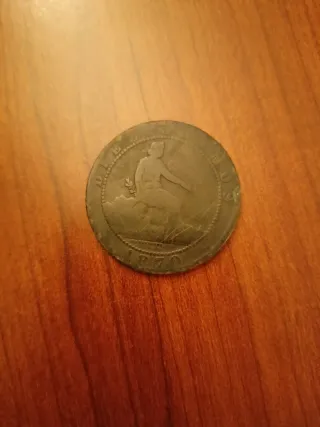 Moneda Diez Céntimos 1870